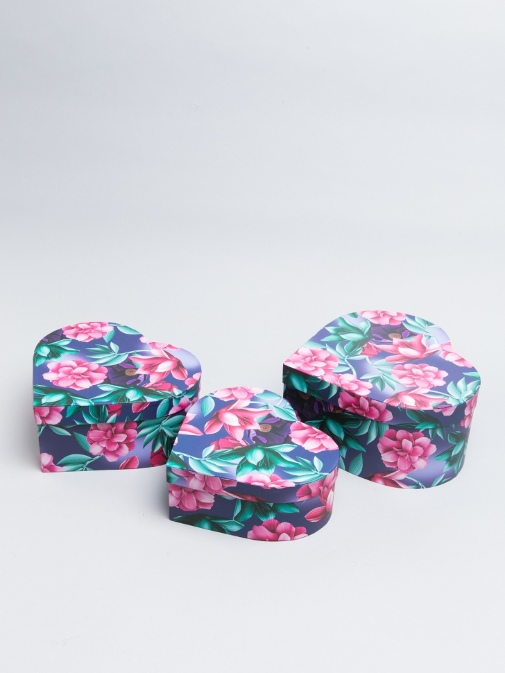 Коробка Сердце набор из 3шт 25,5х24х12см W5241-18