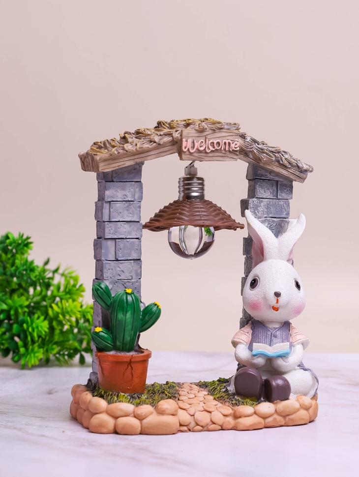 Фигурка Заяц со светильником 9778-В