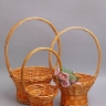 Корзина плетеная (ива) 3шт D29х16/48см A-4-6 Корзина плетеная (ива) 3шт D29х16/48см A-4-6