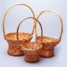 Корзина плетеная (ива) 3шт D29х16/48см A-4-6 Корзина плетеная (ива) 3шт D29х16/48см A-4-6