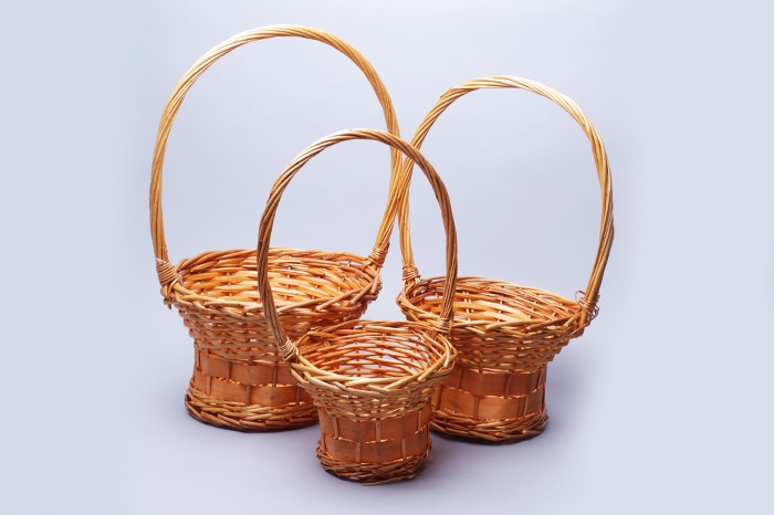 Корзина плетеная (ива) 3шт D29х16/48см A-4-6 Корзина плетеная (ива) 3шт D29х16/48см A-4-6