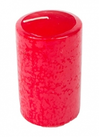Свеча пенек d70х h100мм красная