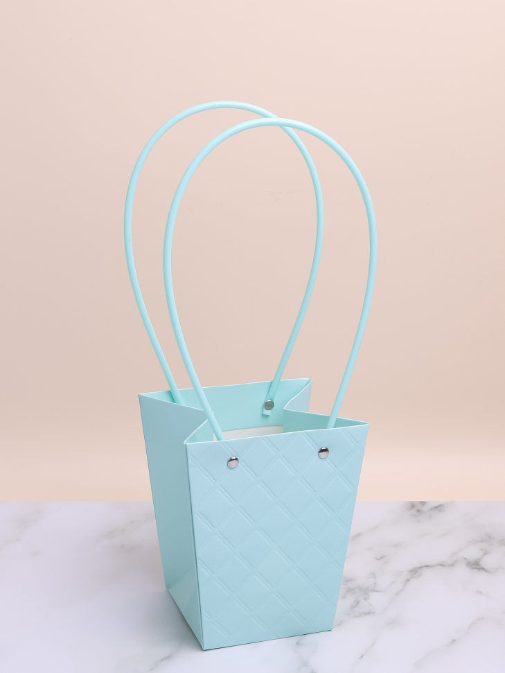 Сумочка для цветов 13х9.5х15.5см 3D М15 тиффани