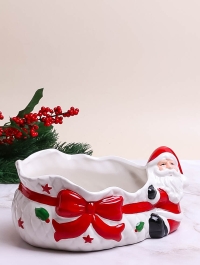 Кашпо НГ керамика 21х15х10см Дед Мороз 4-8