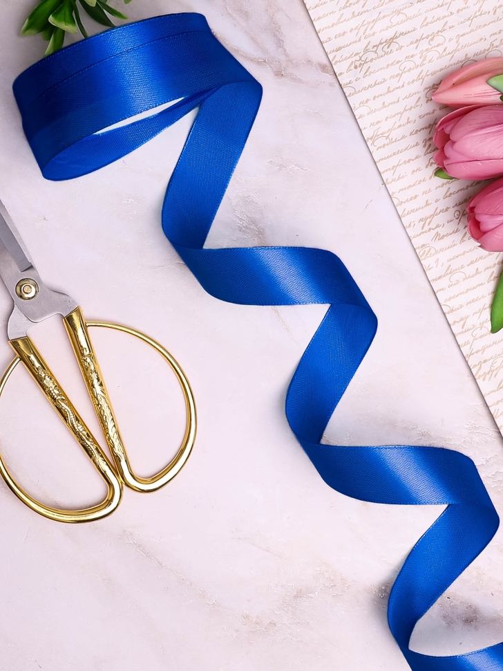 Лента атласная 24мм х 25ярд синий Лента атласная 24мм х 25ярд синий