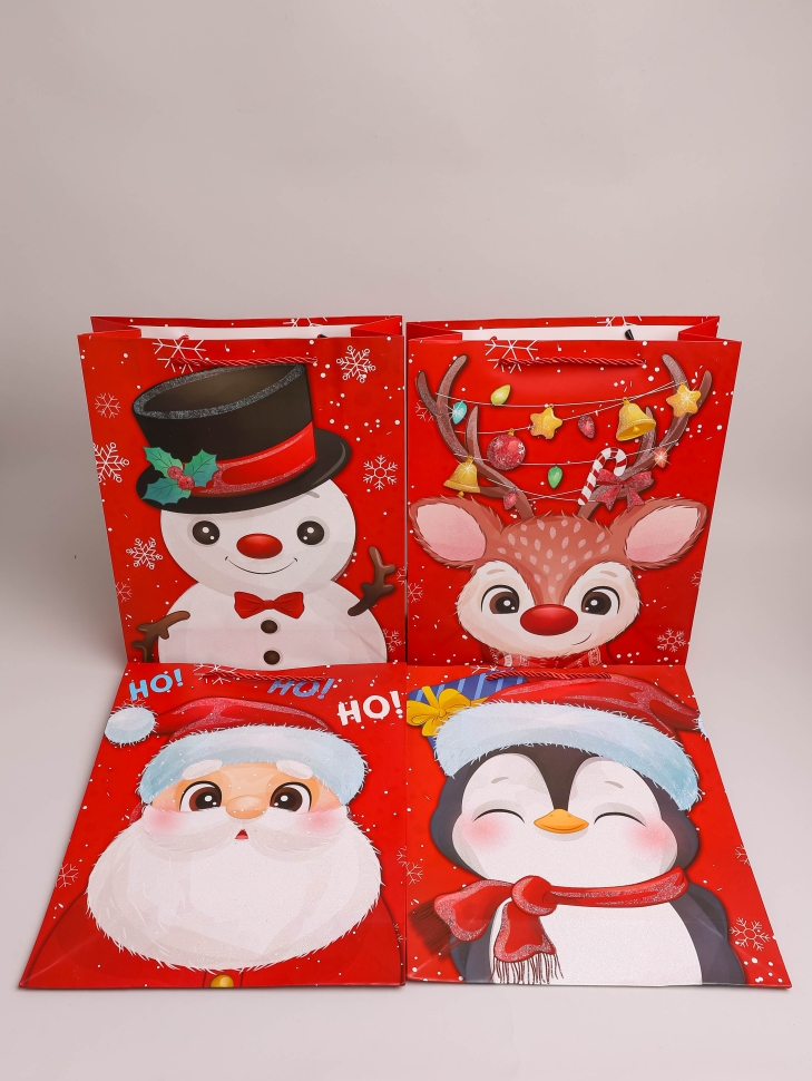 Сумочка подарочная НГ 26х32x10см 530- 7 микс