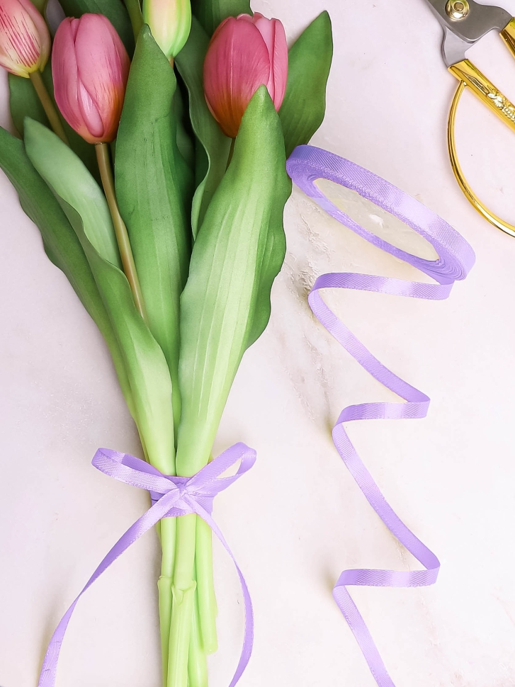 Лента атласная 10мм х 25ярд JD сиреневый