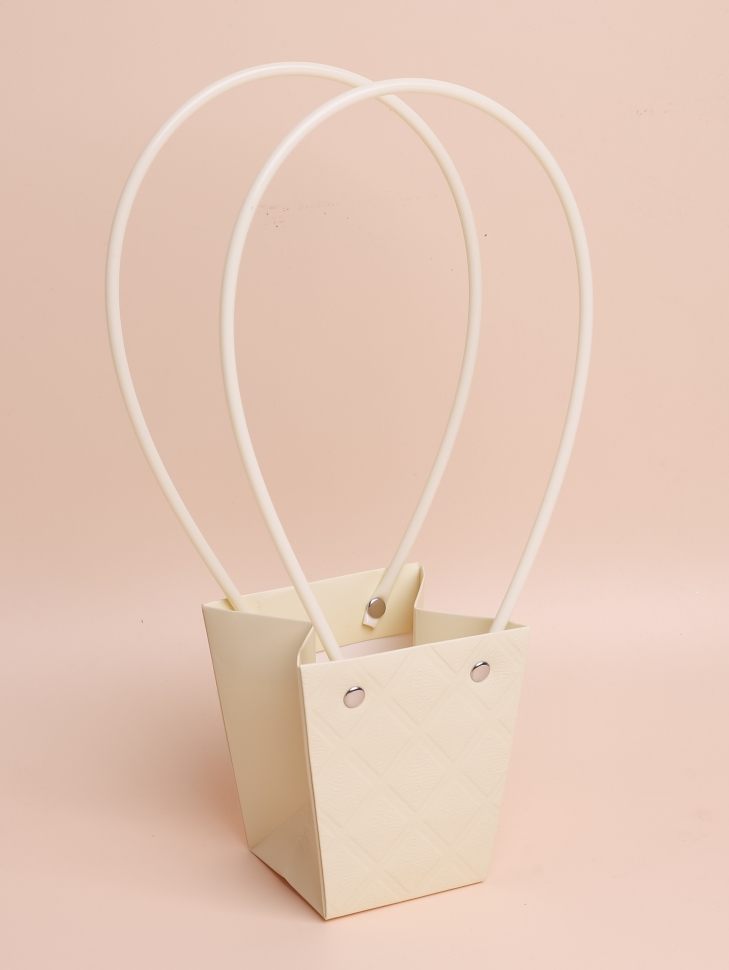 Сумочка для цветов 9х7х10см 3D М16 желтый светлый Сумочка для цветов 9х7х10см 3D М16 желтый светлый