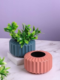 Ваза пластиковая H 7,3 х D12,5х12,5см AS3540 микс