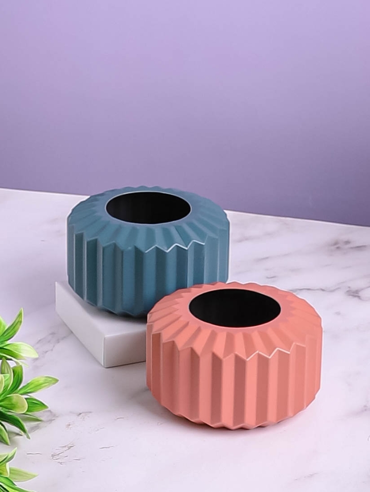 Ваза пластиковая H 7,3 х D12,5х12,5см AS3540 микс