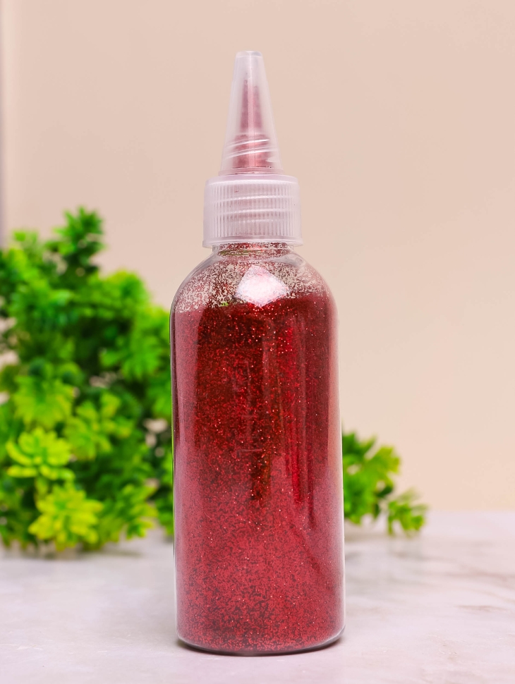 Блестки 80г К с дозатором красные Блестки 80г К с дозатором красные