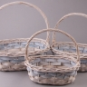 Корзина плетеная (ива) 3шт 38x30х13/36см A-5-1