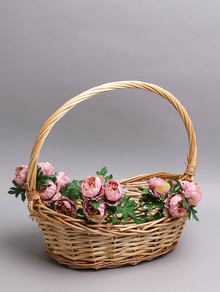 Корзина плетеная (ива) D50х40/Н20х15см натуральный