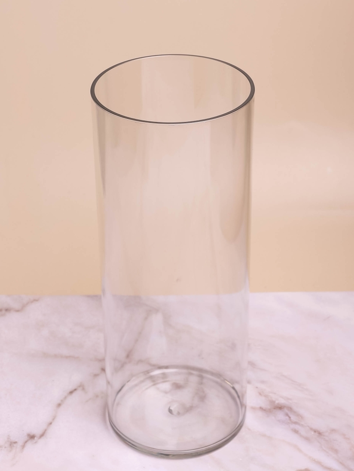 Ваза пластиковая прозрачная трубка H25 х D10см Ваза пластиковая прозрачная трубка H25 х D10см