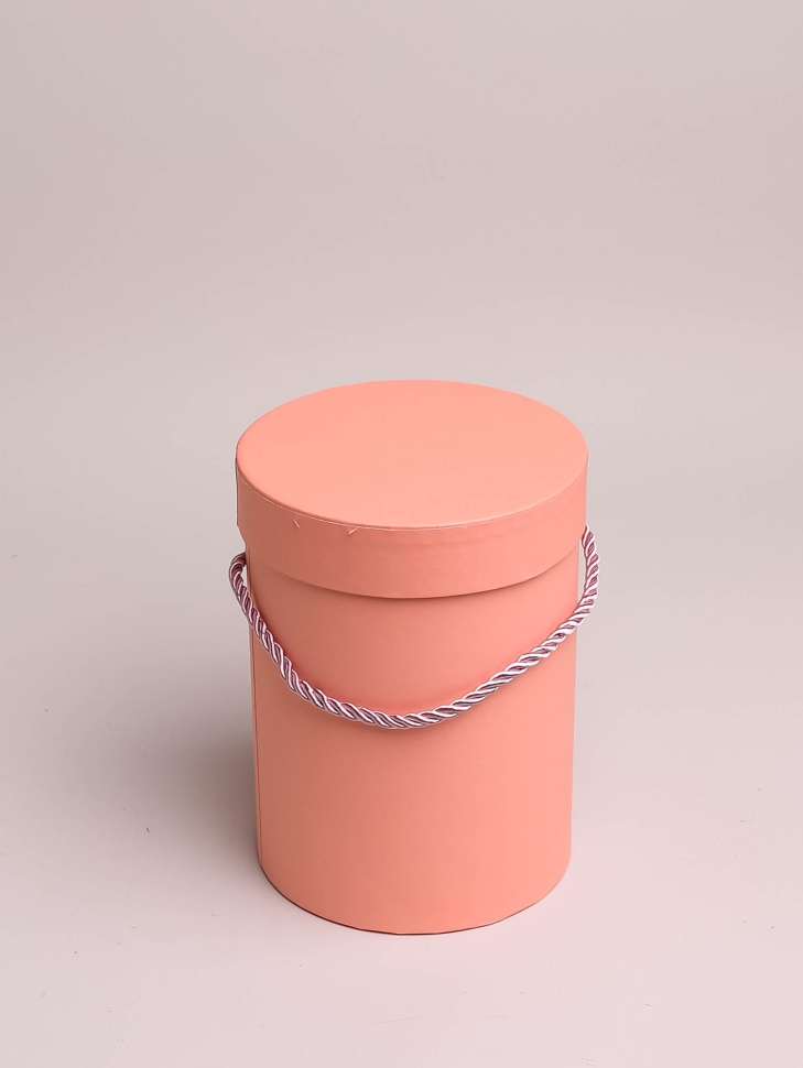 Коробка цилиндр набор из  2шт d15хh20 - d13-h18см персиковый