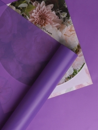 Пленка матовая 60см х 10м  на втулке фиолетовый