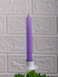 Свеча столовая 18х170мм  пастель лаванда