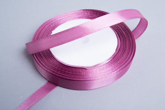 Лента атласная 10мм х 25ярд JD брусничный