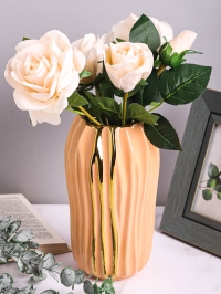 Ваза керамика 24х13,5х13,5см HM4141 оранжевый