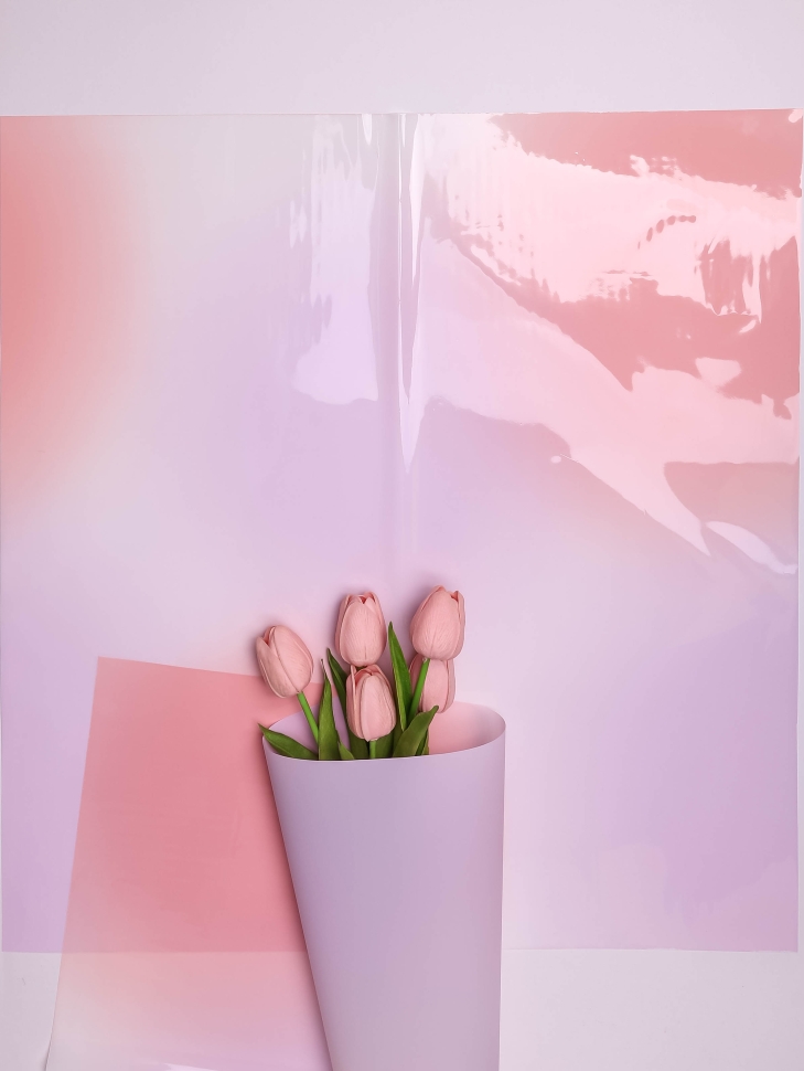 Пленка матовая 57смх57см 20 листов 45мкм Шарм розовый Пленка матовая 57смх57см 20 листов 45мкм Шарм розовый