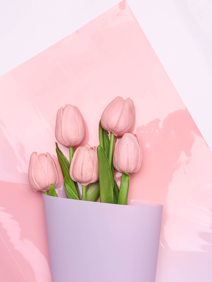 Пленка матовая 57смх57см 20 листов 45мкм Шарм розовый Пленка матовая 57смх57см 20 листов 45мкм Шарм розовый