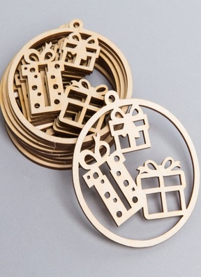 Подвеска НГ 10шт Шар Подарки