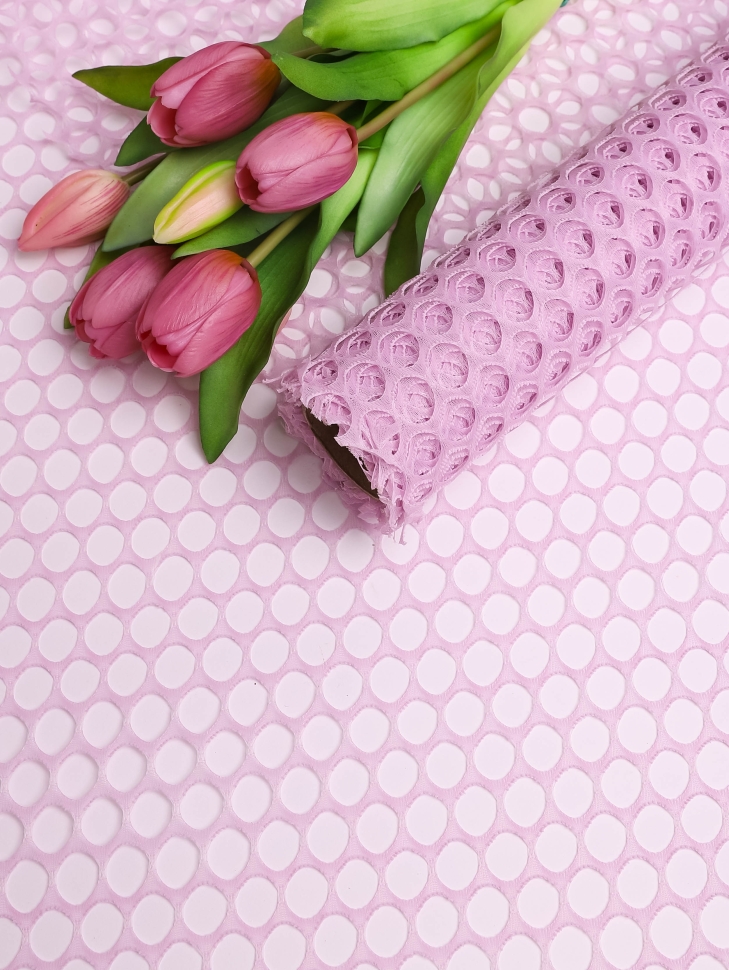 Сетка Крошет "Крупная ячейка" 60 х 5ярд сиреневый светлый