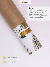 Бумага упаковочная НГ 70х100см 2лист 78-2 елки