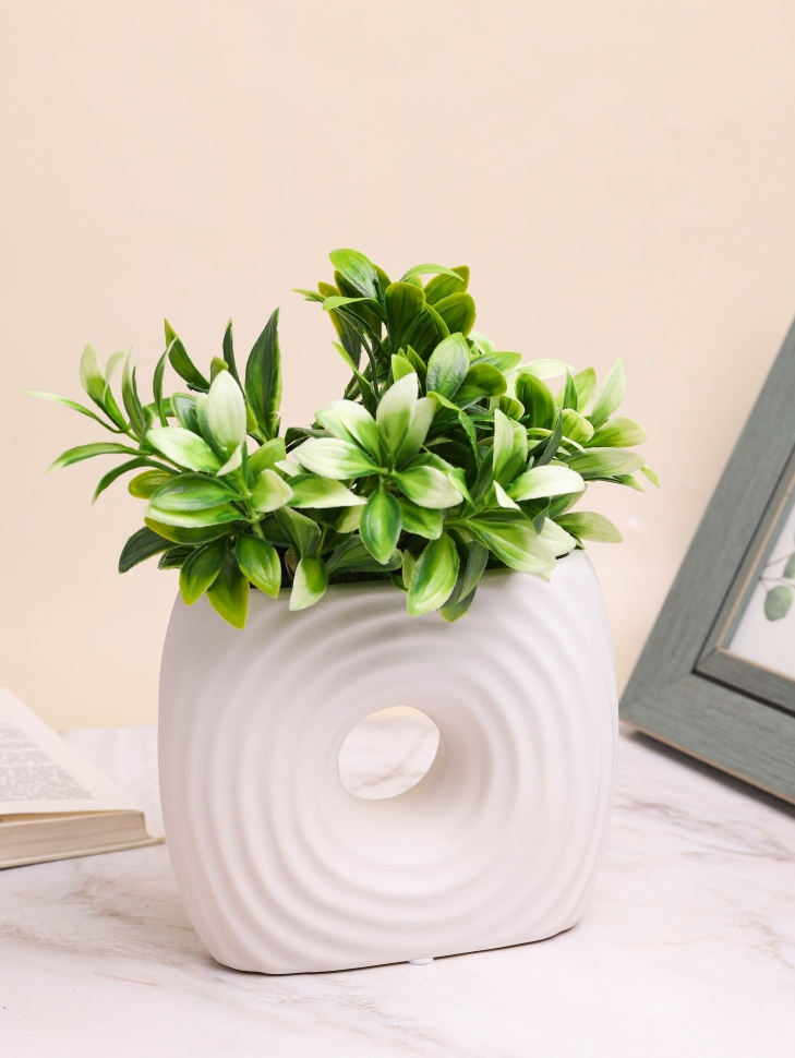 Ваза керамика 15х7.5х17.5см LZL30 белый Ваза керамика 15х7.5х17.5см LZL30 белый