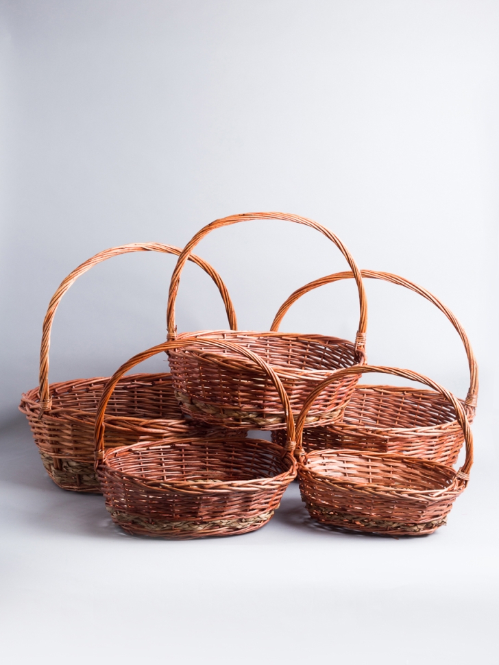Корзина плетеная (ива) 5шт D58х47х55см