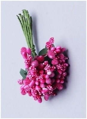 Тычинки для искусственных цветов К 12шт. малиновый