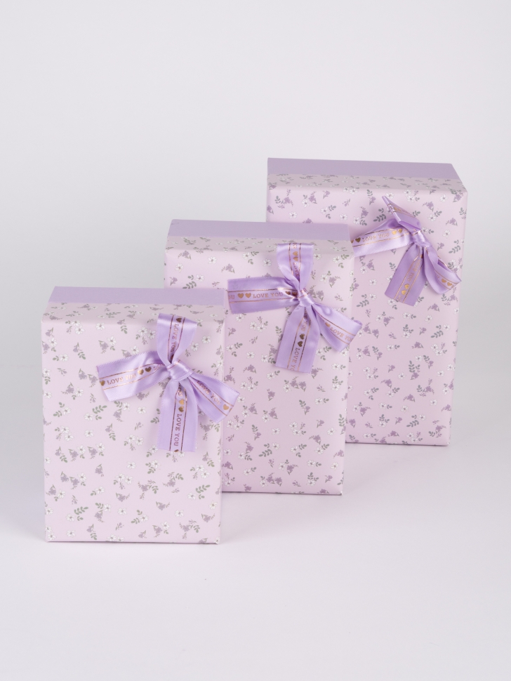 Коробка прямоугольник набор из  3шт 21х15х10см K226