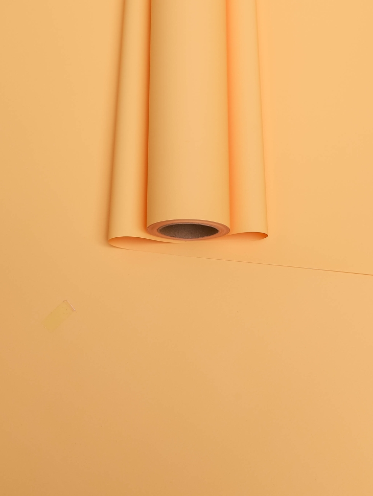 Пленка матовая 65мкм 58см х 10м Ассоль оранжевый пастель