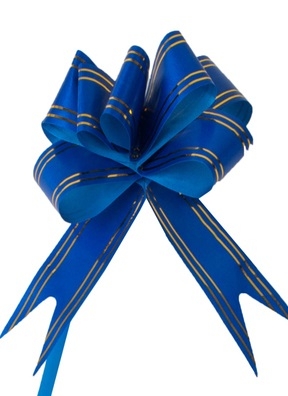 Бант-бабочка с золотой полосой 18, 10 шт. синий Бант-бабочка с золотой полосой 18, 10 шт. синий