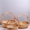 Корзина плетеная (ива) 3шт D48х41xH16х42см YMQL-215303 S/3 Корзина плетеная (ива) 3шт D48х41xH16х42см YMQL-215303 S/3