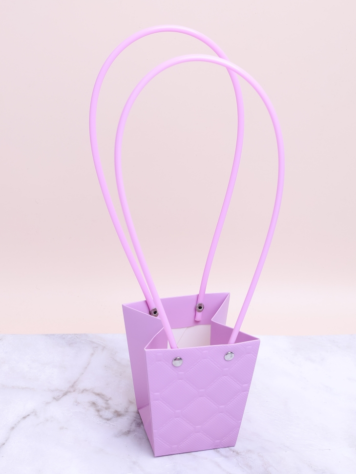 Сумочка для цветов 9х7х10см 3D М16 сиреневый нежный Сумочка для цветов 9х7х10см 3D М16 сиреневый нежный