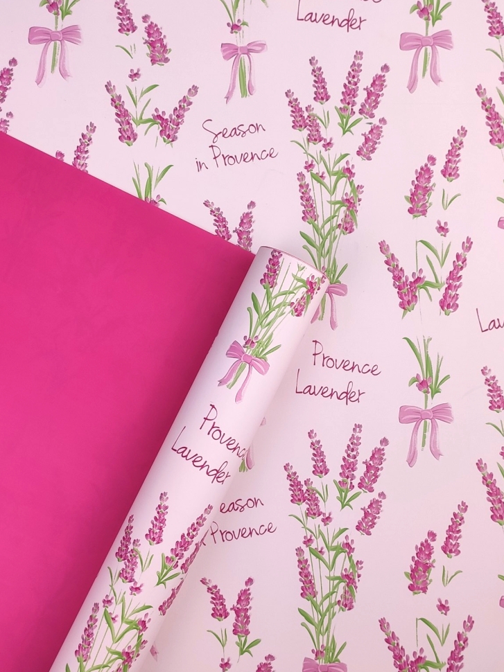 Пленка матовая 65мкм 58см х 10м Лаванда фуксия Пленка матовая 65мкм 58см х 10м Лаванда фуксия