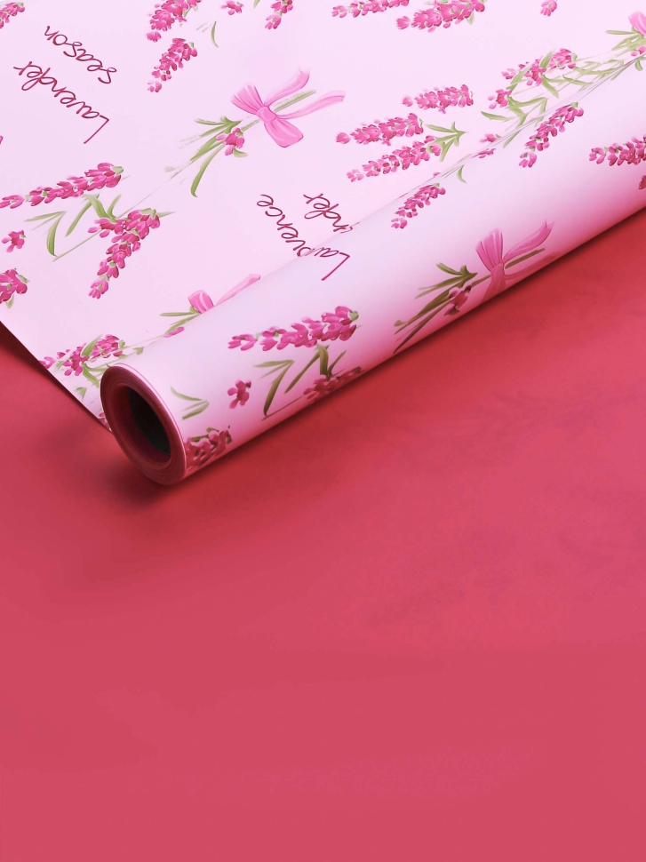 Пленка матовая 65мкм 58см х 10м Лаванда фуксия Пленка матовая 65мкм 58см х 10м Лаванда фуксия