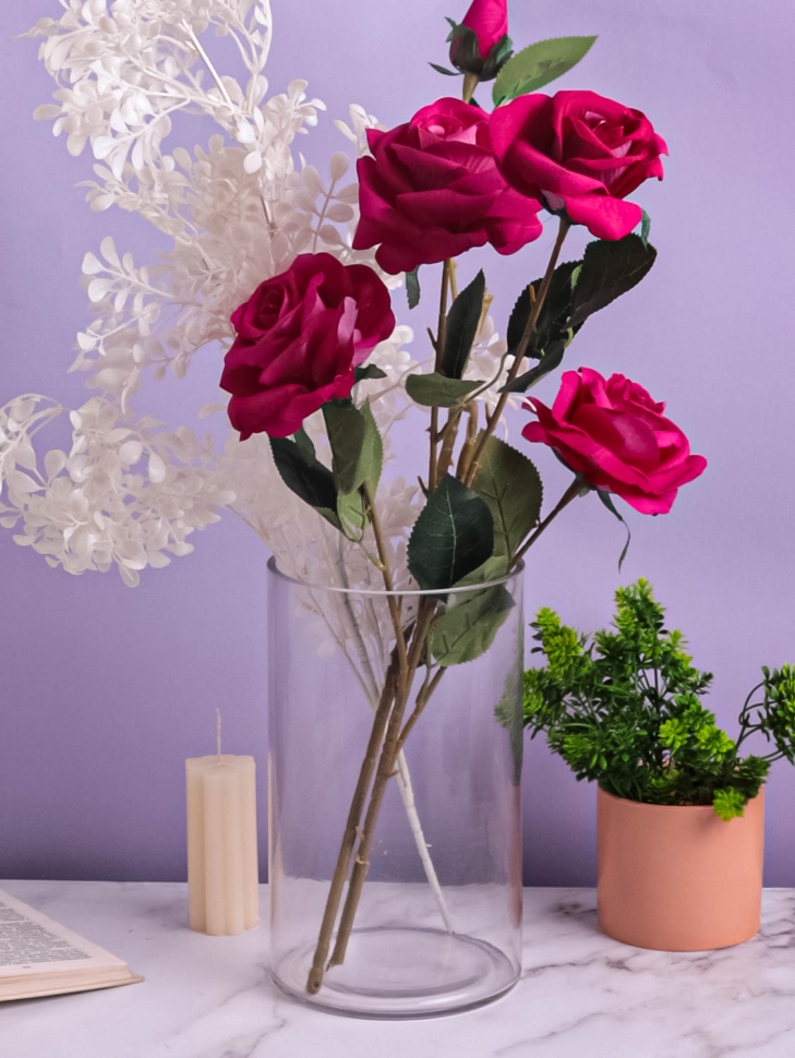 Ваза стекло Трубка H25 D15см К