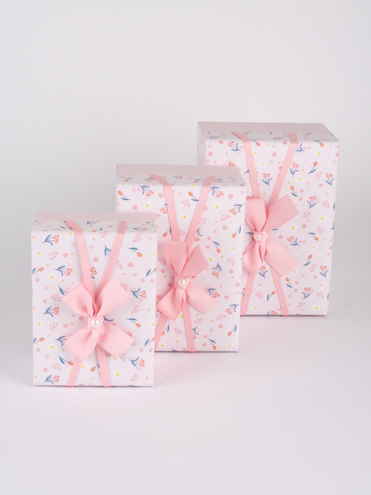 Коробка прямоугольник набор из  3шт 21х15х10см K227