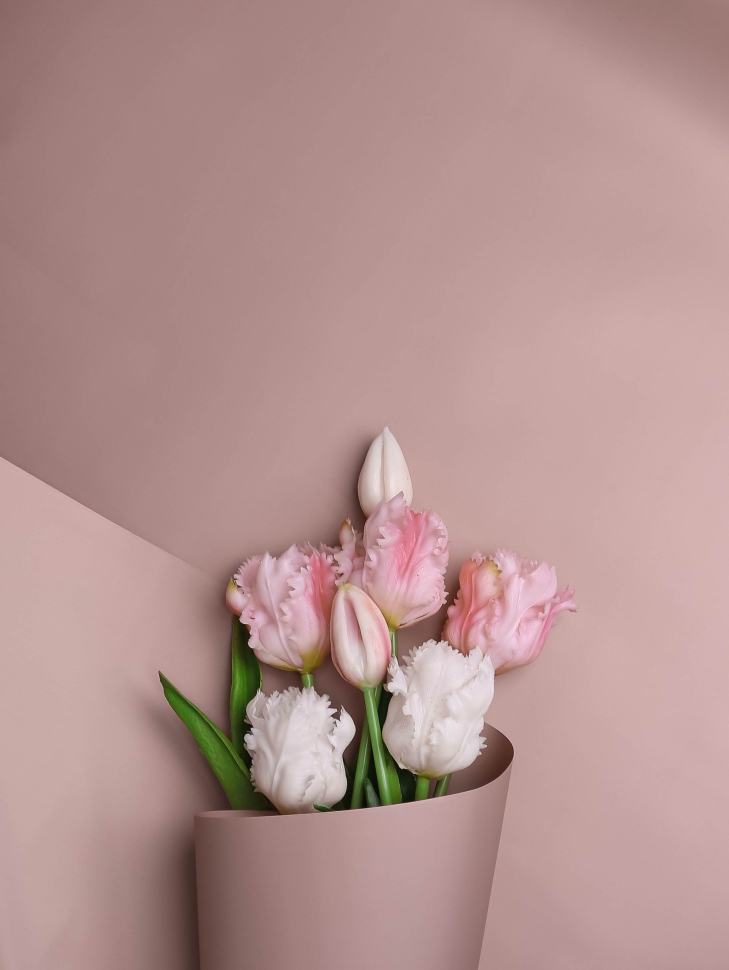 Пленка матовая 50мкм 58см х 10м Флора розовый пыльный Пленка матовая 50мкм 58см х 10м Флора розовый пыльный