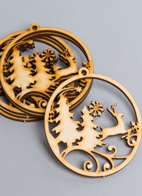 Подвеска НГ 10шт Шар Зимняя сказка