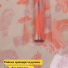 Пленка цветная 60см Перышки пудра/персиковый