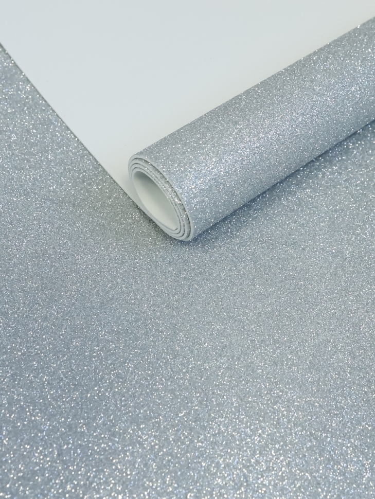 Фоамиран глиттерный 60х70см 1,8мм 1лист. серебро Фоамиран глиттерный 60х70см 1,8мм 1лист. серебро