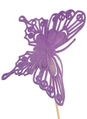 Вставка Бабочка 8х50см, барокко фиолетовый