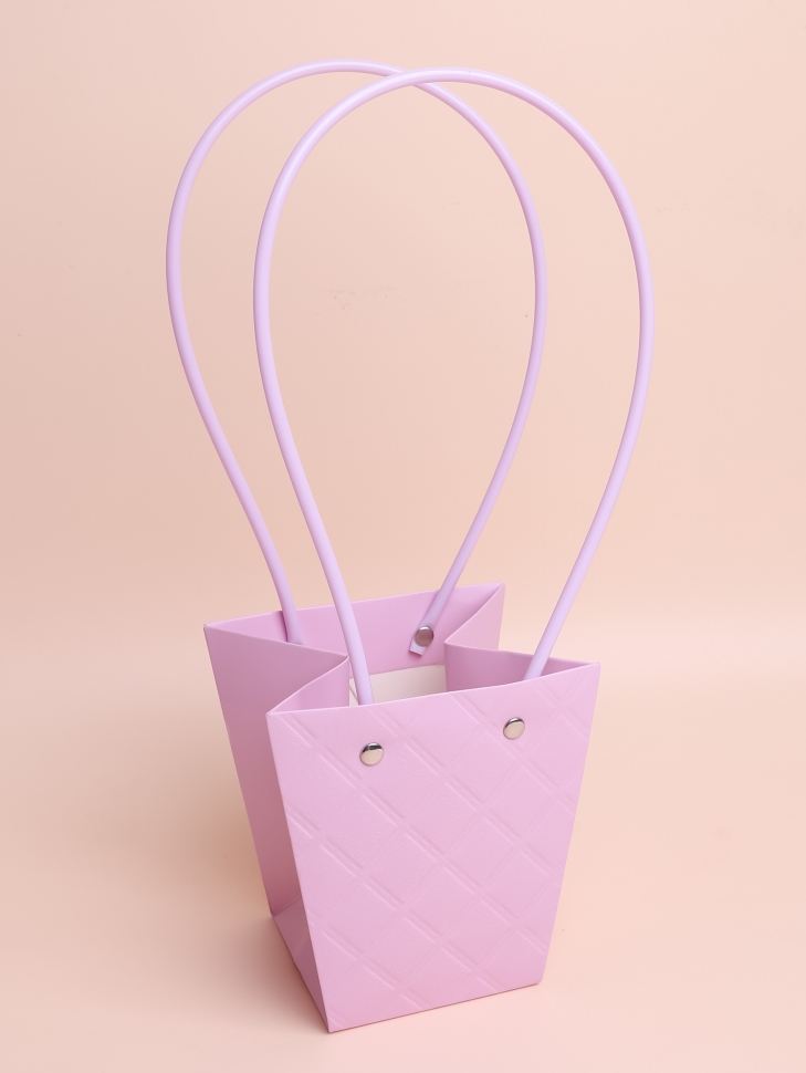 Сумочка для цветов 12х8х12,5см 3D М14 сиреневый нежный Сумочка для цветов 12х8х12,5см 3D М14 сиреневый нежный