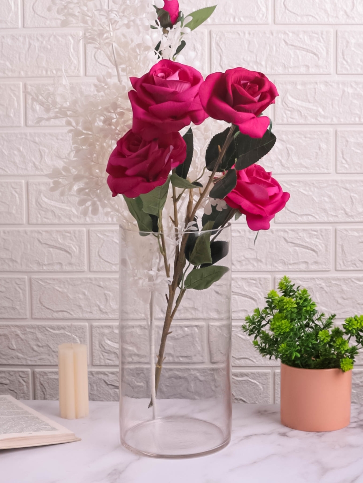 Ваза стекло Трубка H30 D15см К