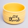 Кашпо керамика 10х10х6,5см Give thanks желтый Кашпо керамика 10х10х6,5см Give thanks желтый