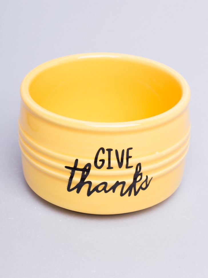 Кашпо керамика 10х10х6,5см Give thanks желтый Кашпо керамика 10х10х6,5см Give thanks желтый