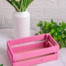 Ящик деревянный 24х13хh8см розовый